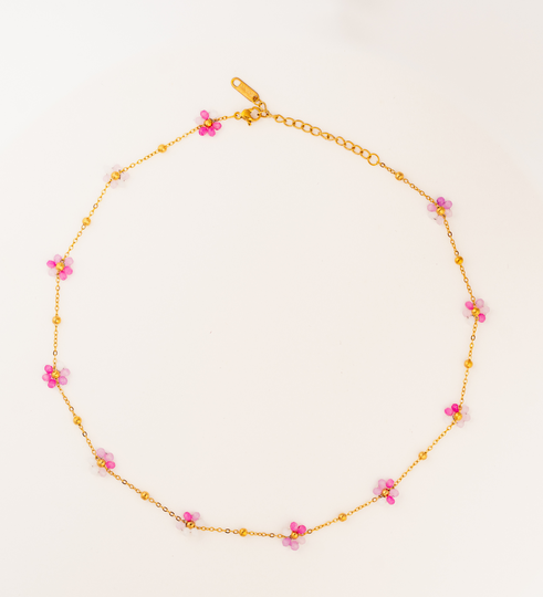 Chaîne de cheville Flor Dégradé Rose