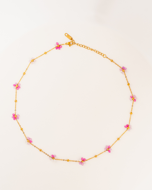 Chaîne de cheville Flor Dégradé Rose